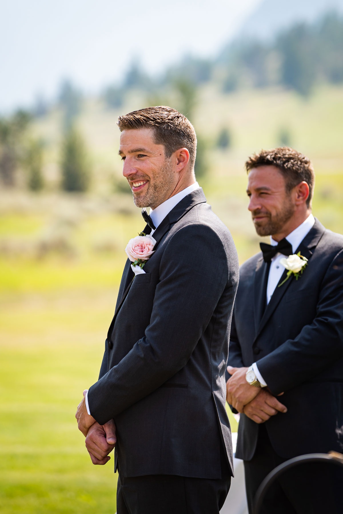 happy groom and best man wedding photography billings montana vande studios